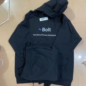 NWT 2x Men’s Woman Black Fleece Hoodie / M Medium